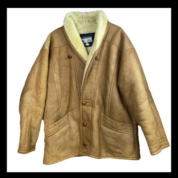 Vintage Sheepskin Shearling Jacket Texas Tanning Co 100% Wool Men’s Size 40 USA - Picture 1 of 14